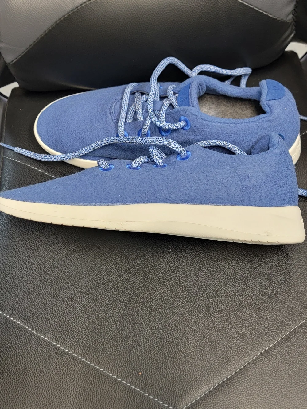 allbirds Men's Blue Knit Lace-Up Sneakers